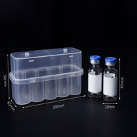 Boîte de rangement rectangulaire en PP écologique à 10 compartiments de 20 ml pour échantillons de diagnostic de laboratoire, impression personnalisable, OEM, norme Guangdong