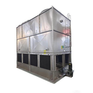 Tour <span class=keywords><strong>de</strong></span> <span class=keywords><strong>refroidissement</strong></span> à flux croisé fermée, condenseur évaporatif à ammoniac et fréon avec unité <span class=keywords><strong>de</strong></span> transfert <span class=keywords><strong>de</strong></span> chaleur à haut rendement, ventilateur et pompe - Product Image 1