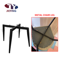 Jieying chaises de salle à manger à pieds en métal de haute qualité cadres de base de chaise à 4 pieds noirs accessoires de meubles personnalisés