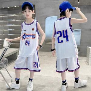 2025 été <span class=keywords><strong>tenue</strong></span> de sport pour enfants costume de <span class=keywords><strong>basket</strong></span>-ball hommes chemise d'entraînement à séchage rapide petit garçon maillot de <span class=keywords><strong>basket</strong></span>-ball - Product Image 2