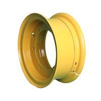 Velg Traktor Pertanian Heavy Duty 6.50H-16 Anti Karat Berlapis Baja Tebal 8/10mm dengan Adaptor Ban 23.1-26 untuk Pertanian