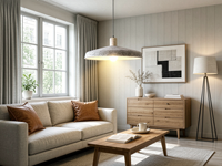 Luminaire suspendu acoustique en feutre gris à économie d'énergie, angle de faisceau 360°, blanc chaud doux 2700K, garantie 2 ans pour la maison et le bureau