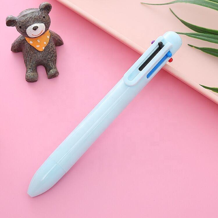 Slides Coloring 6 Color Retractable Ballpoint Pen Multi Ink Plastic Promotional Writing ...