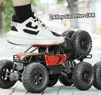 Véhicule tout-terrain télécommandé en alliage 6 roues motrices, voiture de course électrique haute vitesse, jouet RC grand format, cadeau pour enfants et garçons, camion lourd