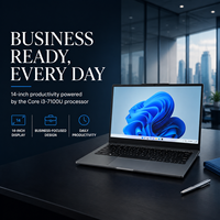 Nouvel ordinateur portable 14 pouces Intel Core I3-7100U 16 Go de RAM 512 Go de SSD Écran FHD 1920x1080 Windows 11 Business Office Notebook PC
