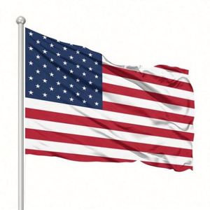 Custom 3x5 Feet American <b>Flag</b> 12x18 Heavy Duty Outdoor Hanging Style Polyester/Silk Portable for Sided Double <b>Flags</b> - Product Image 1