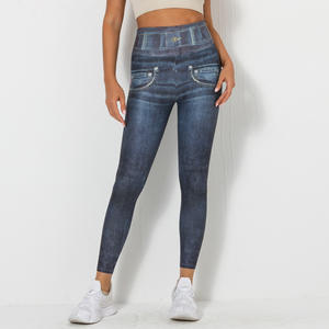 Vente en gros de pantalons de yoga <span class=keywords><strong>sexy</strong></span> à séchage rapide avec impression de mode personnalisés pour femmes pantalons de yoga <span class=keywords><strong>sexy</strong></span> avec leggings de gymnastique <span class=keywords><strong>jeans</strong></span> - Product Image 6