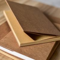 Cahier de reliure en papier brun A5 cousu personnalisé réutilisable et imprimé pour l'école ou le bureau