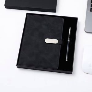 Set de Regalo Personalizado OEM para Agenda de Negocios, Diario, Cuaderno con USB de 16G, Bolígrafo, Tapa de Cuero PU Tamaño A5, Encuadernación de Hojas Sueltas - Product Image 4