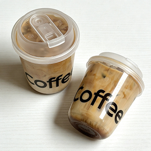 Tasses à Café Personnalisées avec Logo, Jetables, Transparentes pour Boissons Froides, en PET, pour Bubble Tea, Gobelets en Plastique en Forme de U avec Couvercles - Product Image 3