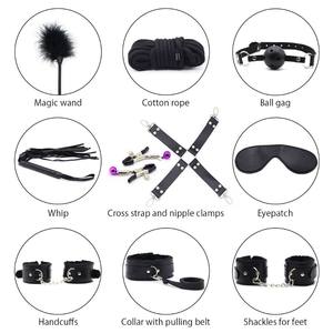 Perlengkapan <span class=keywords><strong>BDSM</strong></span> Roleplay Bondage 10pcs Mainan Seks Pasangan Eksotis Dewasa Wanita - Product Image 3