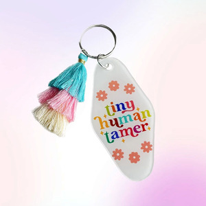 Llaveros de Plástico con Borla, Regalo de Recuerdo con Logotipo Personalizado, Regalo de Profesor, Acrílico, Hotel, Hotel, Novedad - Product Image 1