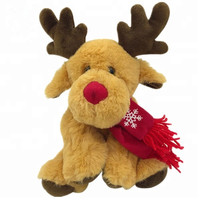 Prix bon marché 10 cm mignon mini cerf de Noël jouets en peluche cadeau promotionnel peluche orignal elfe jouet peluche noël renne porte-clés