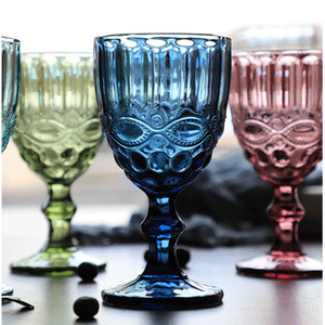 Offre Spéciale Vintage Cocktail Verre À Vin Tasses Golden Edge Multi Couleur Verrerie Fête De Mariage Vert Bleu Violet Rose Gobelets - Product Image 5