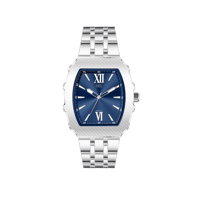Heritage Tonneau Vibe Seiko Quartz Watch with Alloy Case and Glass Dial Fashion Metal Band for Elegant Analog Timepiece