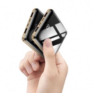 Batterie externe portable mini haute qualité 10000mAh Li-Polymère, charge rapide 20W, double ports USB et Micro USB, affichage LED - Product Image 1