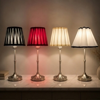 Lampe de table Senya-Pro Classic avec abat-jour en tissu, tactile, à intensité variable, rechargeable par USB, sans fil, lumière LED de nuit pour chambre à coucher, chevet, hôtel
