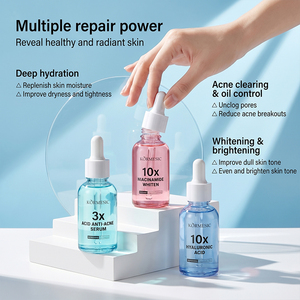 KORMESIC Private Label 30ml 10X Hyaluronic Acid Moisturizing <b>Face</b> Facial Serum 3-Acid Anti-Acne Niacinamide Whitening Essence - Product Image 2
