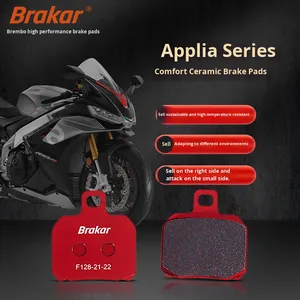 Nuove Pastiglie Freno in Ceramica Brakar (Nere) per <span class=keywords><strong>Aprilia</strong></span> Jincheng GPR250/APR300/RS660/RSV4 Ruota Posteriore - Garanzia di 3 Anni - Product Image 2