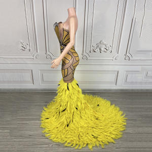 Novance Y4842 بيع بالجملة فساتين نسائية فاخرة صوفي بلا أكمام ملابس حفلات نسائية ثوب عيد ميلاد - Product Image 2