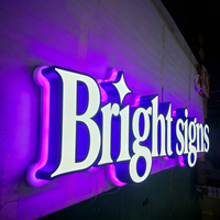 Enseignes commerciales personnalisées, lettres lumineuses LED, enseignes LED 3D en acrylique, enseignes lumineuses pour logo de marque d'entreprise, enseignes de magasin extérieures