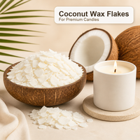 Blocs de cire de coco raffinée en vrac pour les usines de bougies de luxe, cire végétale douce pour la production de bougies aromatiques en coupelles