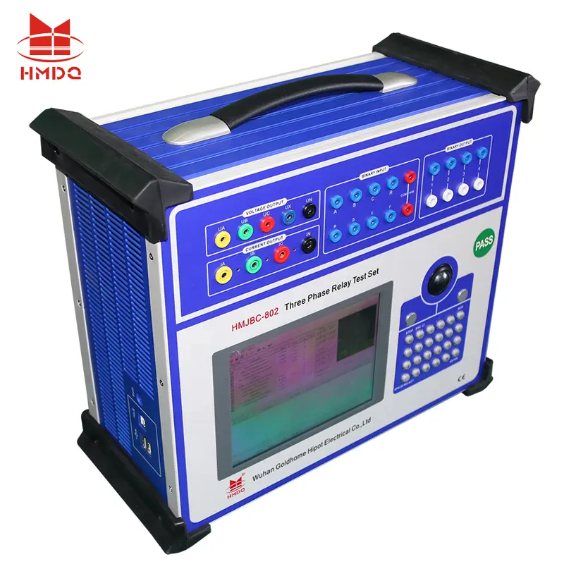HMJBC-802 Relé de teste de injeção de corrente secundária, equipamento trifásico de teste de proteção, testador de relé de fabricação