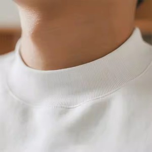 <b>High</b> Quality <b>HIGH</b> COLLAR Men <b>TShirt</b> Custom Silk Screen Print t Shirt Lgoo Streetwear Mock <b>Neck</b> T-shirt for Men - Product Image 2