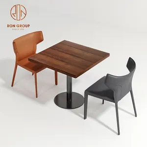 Set di mobili in pelle personalizzata per ristoranti e caffè mobili commerciali tavolo in legno hotel ristorante tavoli e sedie