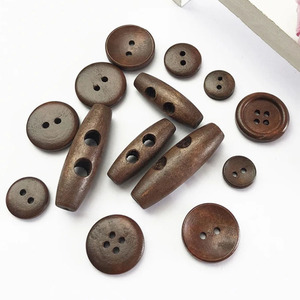 Wholesale Wooden Buttons Eco-friendly Wood Designer Coat Buttons for Craft