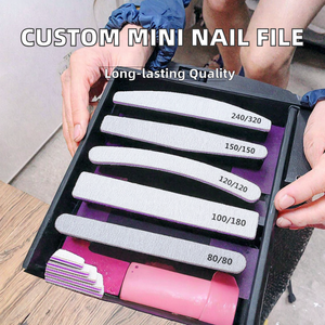 Limas y pulidores de uñas de doble cara YAQIN con logotipo personalizado, tamaño mini, grano 100, tamaños 80/100-180/240 - Product Image 2