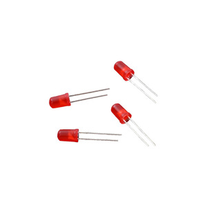 Perles LED 5 mm rouges à tête ronde, voyant lumineux à haute efficacité lumineuse, courant de fonctionnement 20 mA, substrat en cuivre - Product Image 1