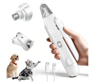 Cortauñas y Lima Eléctrica para Mascotas, Recargable por USB, Ecológica, de Acero Inoxidable, Funciona con Batería, para el Cuidado de las Patas - Product Image 1