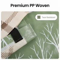 Sac de courses personnalisé en PP tissé laminé, écologique, imperméable, portable, avec impression couleur, grande taille, moderne et durable