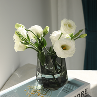 Vase en verre de conception nordique moderne décoration de table de luxe simple pour la maison matériau borosilicate hydroponique vente en gros Bar Mitzvah