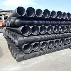 Chất lượng cao Đen <span class=keywords><strong>HDPE</strong></span> đôi tường sóng cống cống ống linh hoạt bền giá thấp chịu áp lực cao - Product Image 3