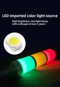 HBJD-50M công nghiệp LED tín hiệu tháp ánh sáng 1/2/3 lớp với buzzer màu xanh lá cây/Màu xanh/vàng/trắng chỉ số đèn - Product Image 3