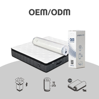 Matelas hybride en gel à mémoire de forme et ressorts ensachés, personnalisé OEM, enroulé en boîte, vente en gros d'usine
