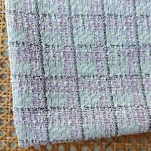 Sang Trọng Duy Nhất <span class=keywords><strong>Jacquard</strong></span> Kiểm Tra Dệt Kim Tweed Vải Độc Quyền Sợi-Nhuộm Kênh Phong Cách Căng Ra Cho Phụ Nữ Của Áo Khoác Áo Khoác Phù Hợp Với - Product Image 1