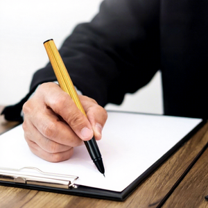 Pluma Estilográfica Delaiwen 9363 de Metal Cepillado, Punta Curva Pulida a Mano, para Práctica de Caligrafía, Escritura Cursiva y Regular - Product Image 2