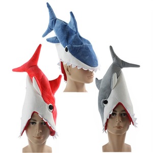Chapeau de requin en peluche 61 cm, tricoté, motif dessin animé, chapeau de fête unisexe, cadeau d'anniversaire - Product Image 5