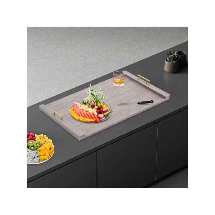 Rustic Kitchen Serving Tray Stove Top Cover and Noodle Board for Gas and Electric Stove Wooden Decorative Cook-Top Range