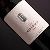 Benutzer definierte High-End-Bronzing Verpackung Wein Champagner Wein Silber folie Heiß prägung Glasflasche Etiketten aufkleber