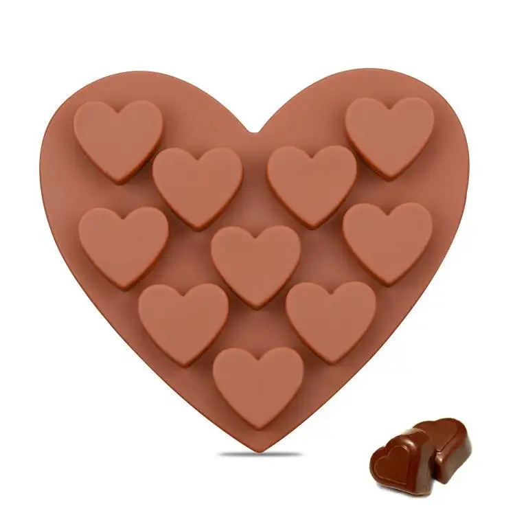 Vendite calde stampo per cioccolato strumento di cottura a forma di cuore cioccolato commestibile stampo in Silicone torta fondente decorativo