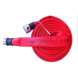 Promotional Various 2.5'' Durable Fire Hose Resistant Lay Flat Fire Hose Roll With Couplings