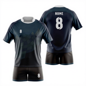 Uniformes de Rugby Transpirables Personalizados de Alta Calidad al por Mayor, 100% Poliéster, para Equipos, Venta en Línea con Envío y Entrega - Product Image 1