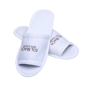 Lujo desechable personalizado Waffle blanco de moda cómodo duradero Hotel Spa aerolínea invitado zapatillas - Product Image 5