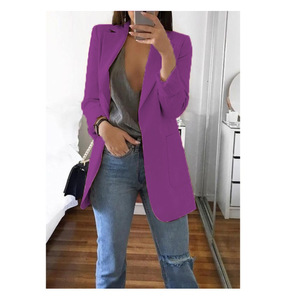 Più il Formato 5XL Molla Delle Donne Per Il Tempo Libero Solido del Cappotto Del Vestito Delle Signore Gira-giù il Collare Cardigan Giacca Sportiva di Prezzi Bassi Delle Donne Elegante cappotti vestito - Product Image 6