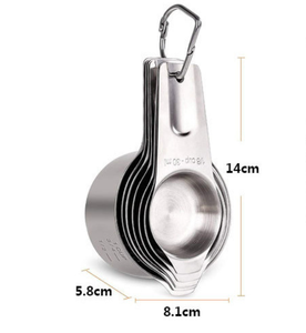 Tazas Medidoras de Acero Inoxidable para Cocina, Repostería, 30ml, 60ml, 80ml, 120ml, 160ml, 180ml, 240ml - Product Image 6