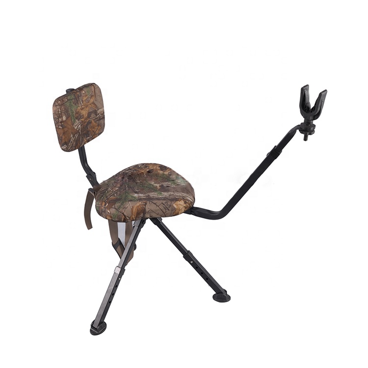 Wholesale outdoor camping fishing chair blind foldable camo tripod 360 degree swivel shooting hunting chair